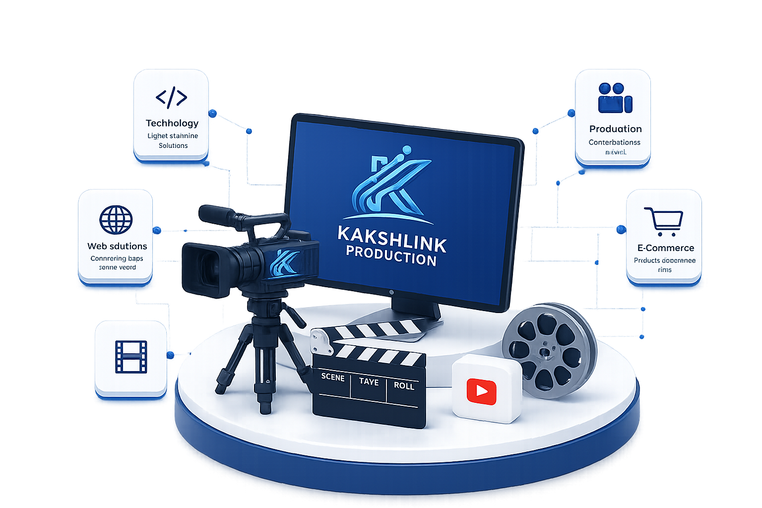 Kakshlink Production — connected to YouTube, film, video, and image tools